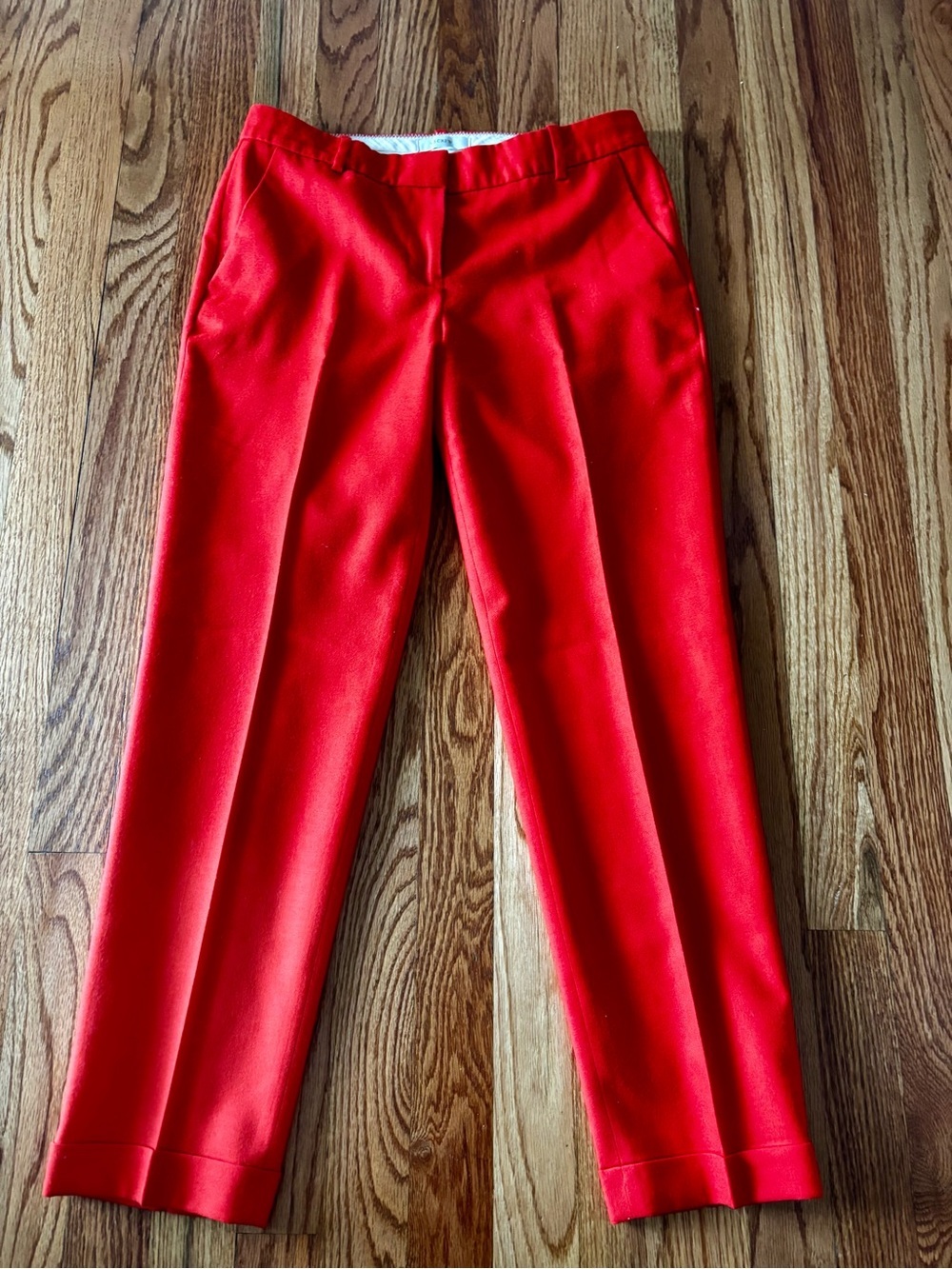 J. Crew Cafe Capri Wool Orange/ Red Ankle-Length Women's Trousers